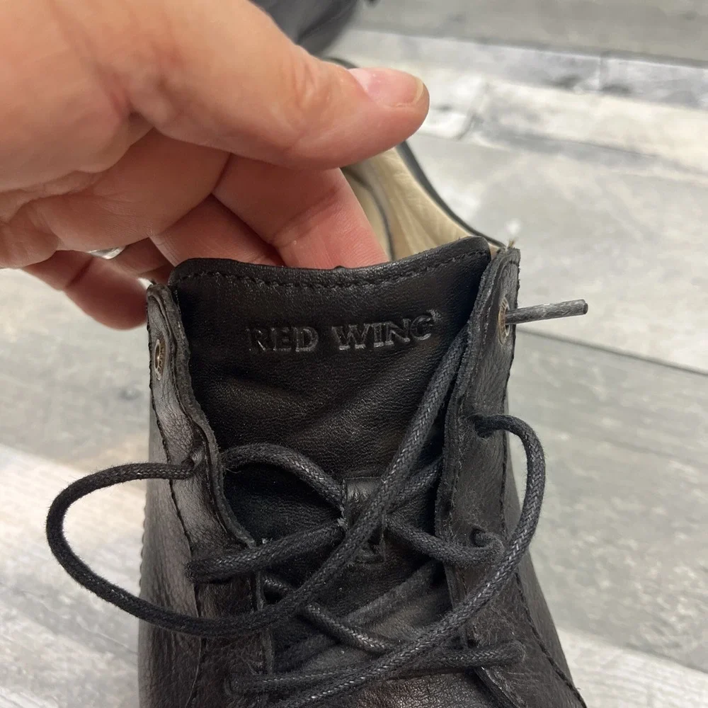 Red Wing Black Shoes 6.5 Steel Toe 4174